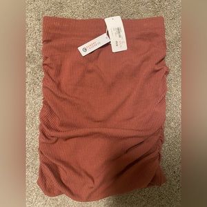 Burnt orange Sundry for Evereve Ruched soliel skirt Sz 1 NWT